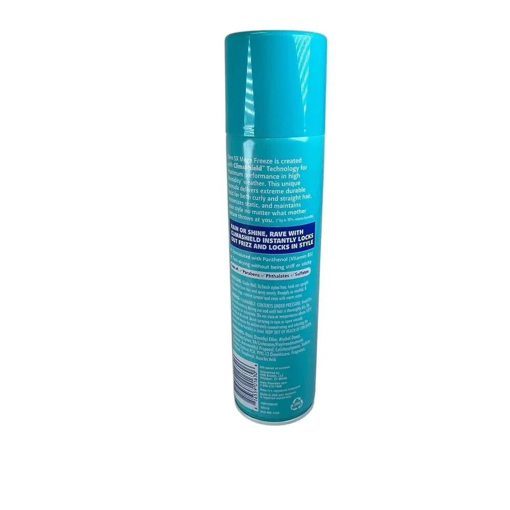 Rave 5X Mega Freeze Unscented Aerosol‎ Hairspray 1 COUNT - 11 Oz Hair Spray